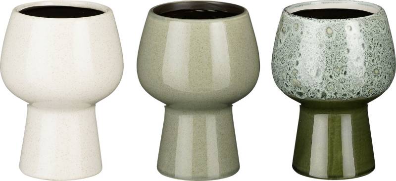 Mica Keramik Blumentopf Ø 12 x H 16,5 cm sortiert von Mica Decorations