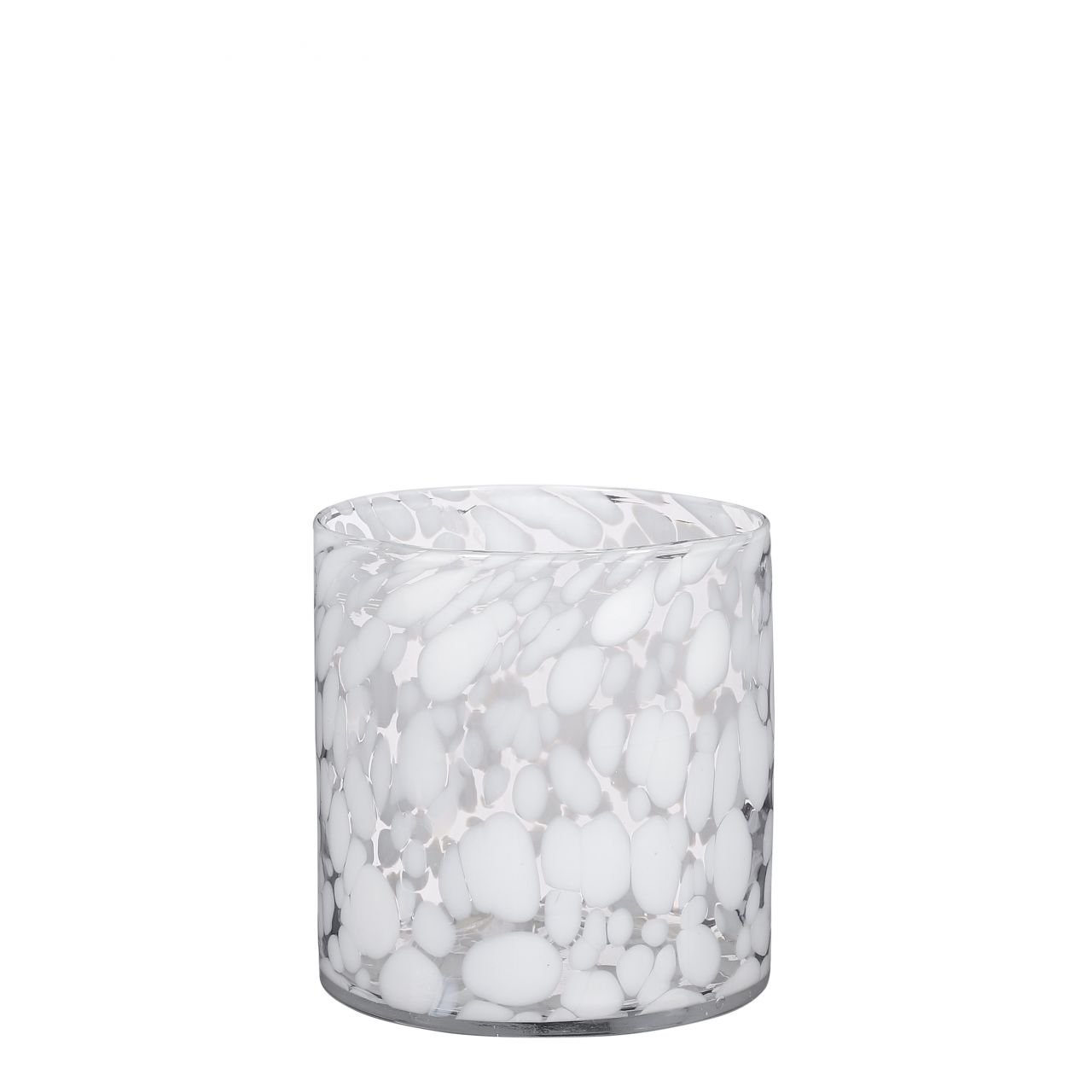 Mica Vase Cammy Zylinder Glas weiß 14 x 14 cm von Mica Decorations