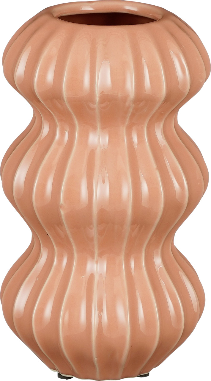 Mica Vase Pippa rosa aus Keramik 23 cm von Mica Decorations