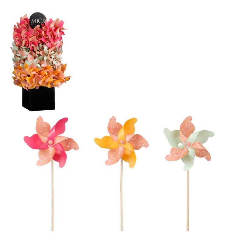 Mica Decorations Dekoration Windmuhle L 24 cm x B 11 cm x H 61 cm sortiert von Mica