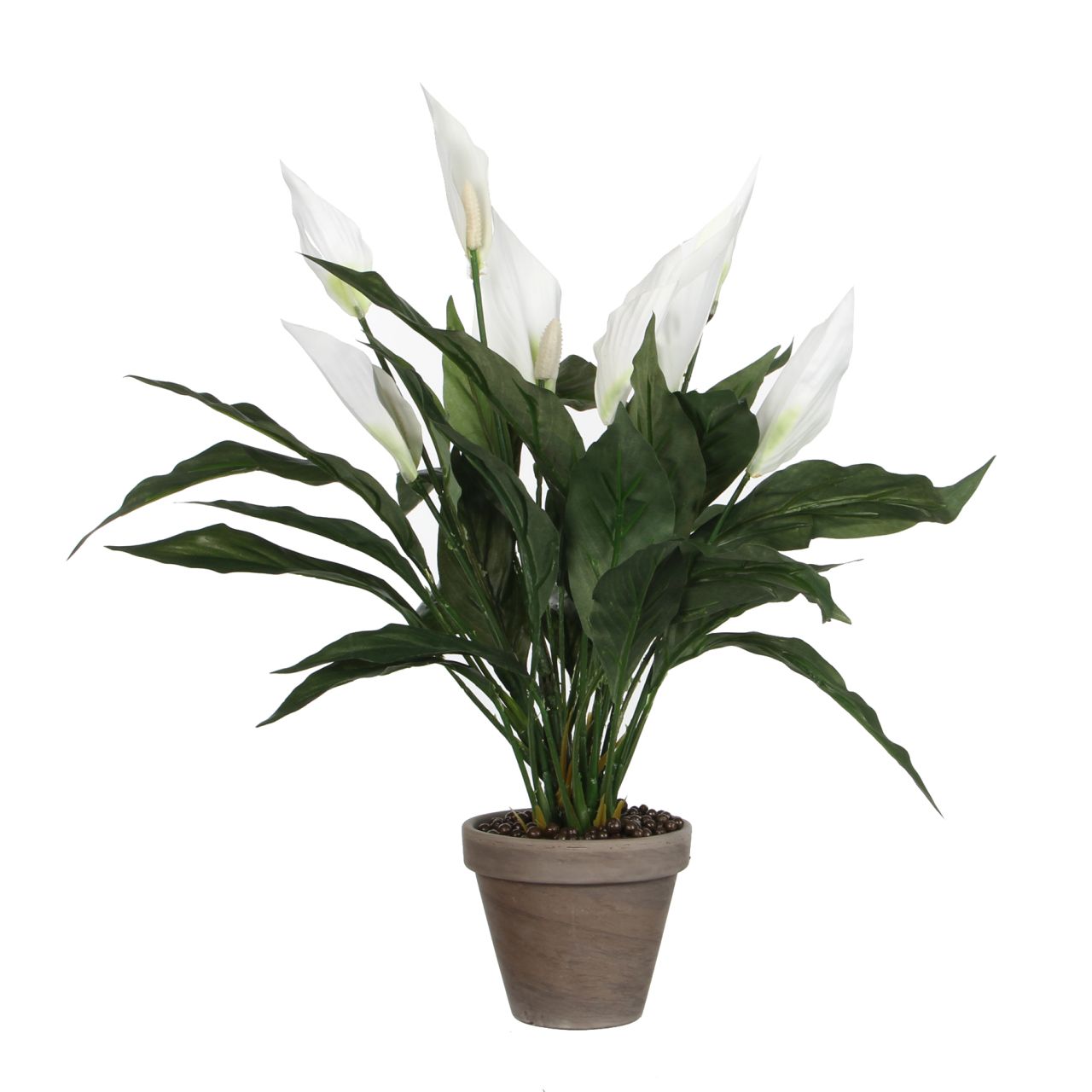 Mica Kunstpflanze Spathiphyllum weiß im Topf 11,5 x 50 x 40 cm von Mica Decorations