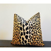 Leopard Samt Kissenbezug, Animal Print Alle Größen Erhältlich, Werfen Sofakissen von MicaBlue