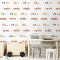 Busy Tractors & Trailors Wall Stickers von MicaMicaWalldeco