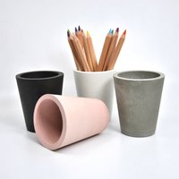 Moderner Beton Stiftehalter Schreibtisch Organizer, Badezimmer Accessoire Moderner Beton Stiftehalter Schreibtisch Organizer, Badezimmer Accessoire von MicaRicaShop