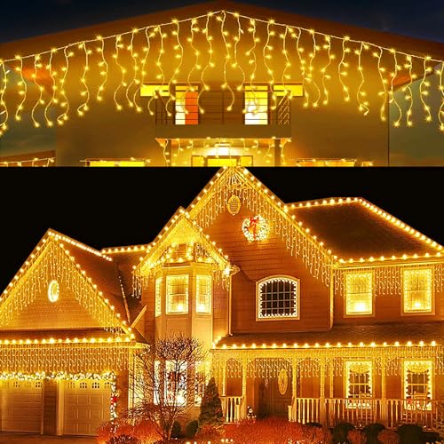 Lichterkette Eisregen Außen, 5M Wasserdichte Vorhang Lichter 8 Modes 32 Pcs Weihnachtsbeleuchtung 256 LEDs Eisregen Lichterkette für Garten Balkon Hochzeit Party Weihnachtsdekoration Lichterkette Eisregen Außen, 5M Wasserdichte Vorhang Lichter 8 Modes 32 Pcs Weihnachtsbeleuchtung 256 LEDs Eisregen Lichterkette für Garten Balkon Hochzeit Party Weihnachtsdekoration von Micacorn