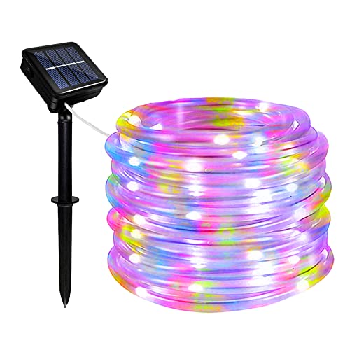 Micacorn Solar Lichtschlauch Lichterkette, Wasserdichte Lichtschlauch 12 Meter 8 Modi 100 LED Solar Lichterkette Aussen für Schwimmbad Hochzeit Weihnachten Party Ferien Dekorationen von Micacorn