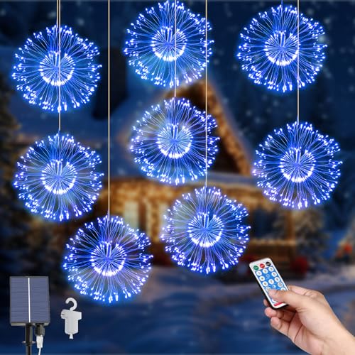 Solar String Garten Lichter, 8Pack Hängende Solar Feuerwerk Lichter 800 LEDs 8 Modes Lichterkette Außen Starburst Wasserdichte Kupferdraht Lichter mit Fernbedienung für Home Xmas Außendekorationen Solar String Garten Lichter, 8Pack Hängende Solar Feuerwerk Lichter 800 LEDs 8 Modes Lichterkette Außen Starburst Wasserdichte Kupferdraht Lichter mit Fernbedienung für Home Xmas Außendekorationen von Micacorn