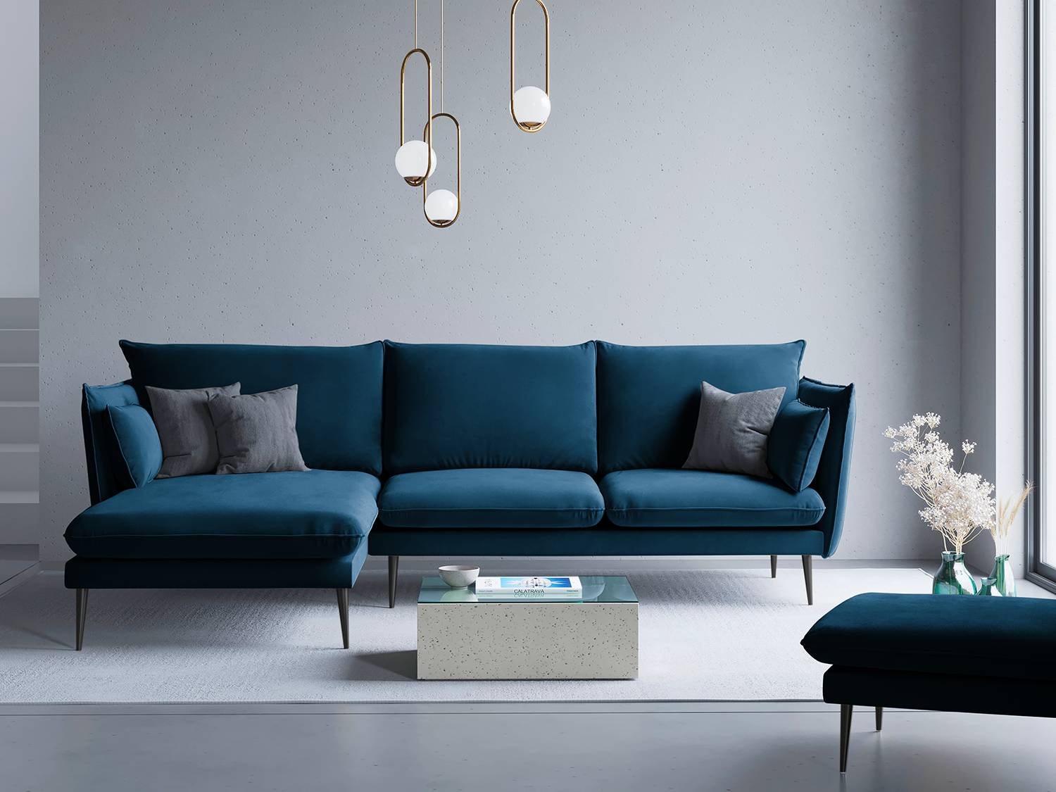 Ecksofa Amandola mit Ottomane von Micadoni Home