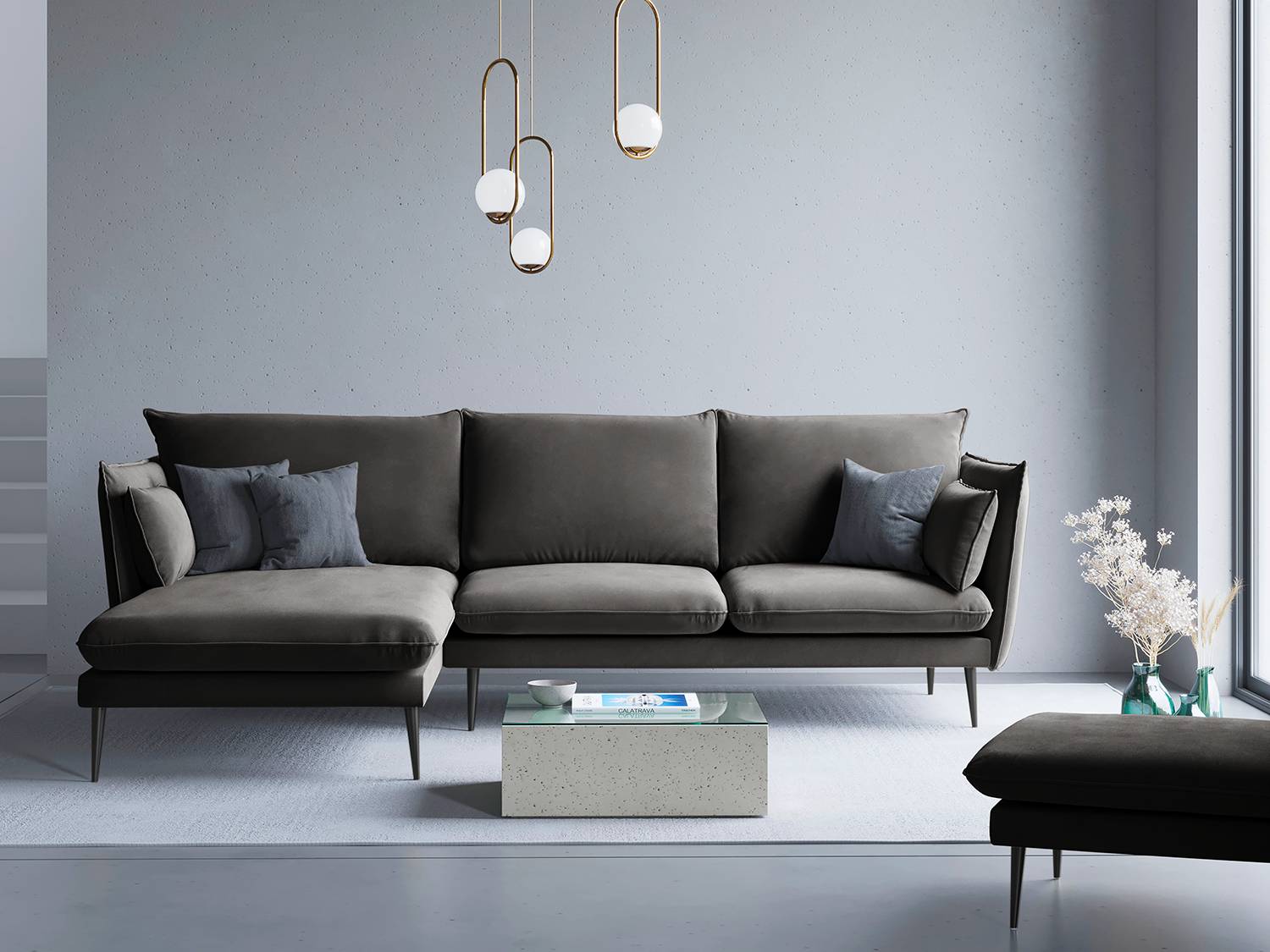 Ecksofa Amandola mit Ottomane von Micadoni Home