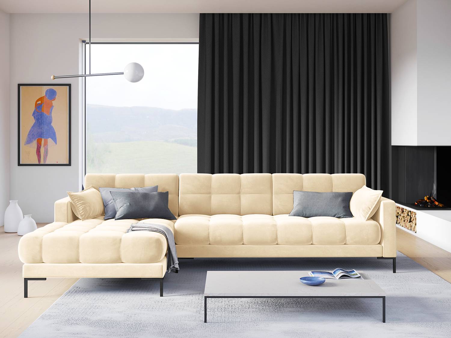 Ecksofa Costellio mit Ottomane von Micadoni Home