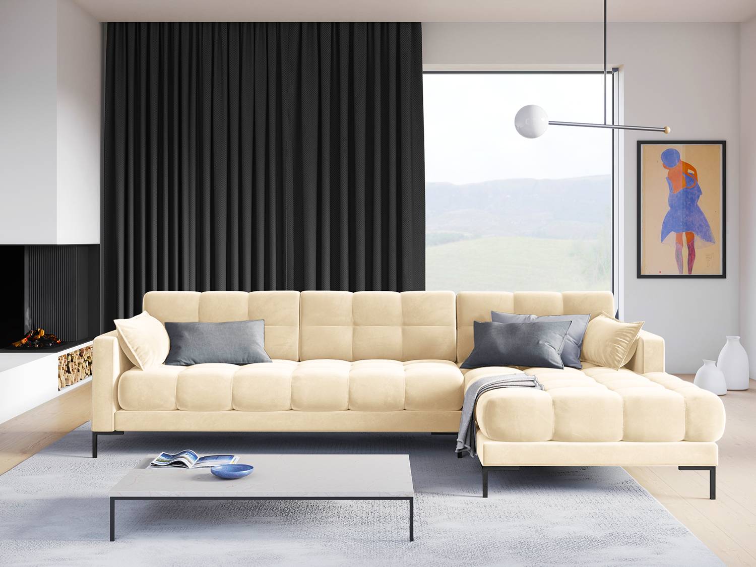 Ecksofa Costellio mit Ottomane von Micadoni Home