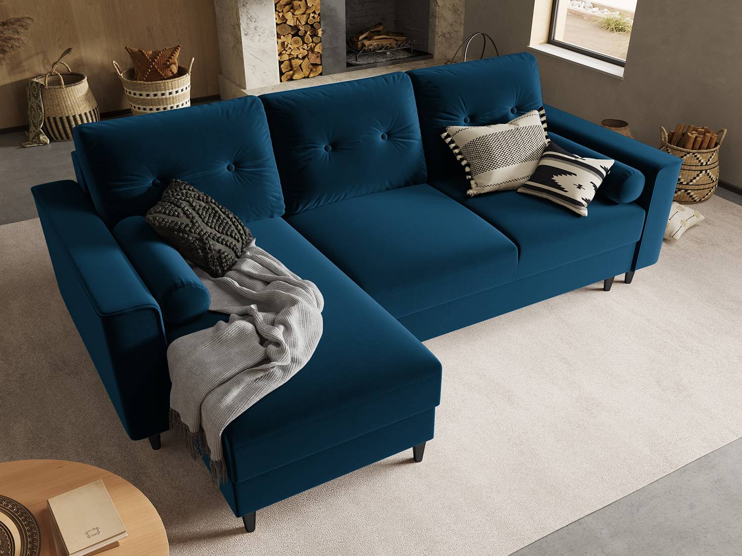 Ecksofa Melsele mit Ottomane von Micadoni Home