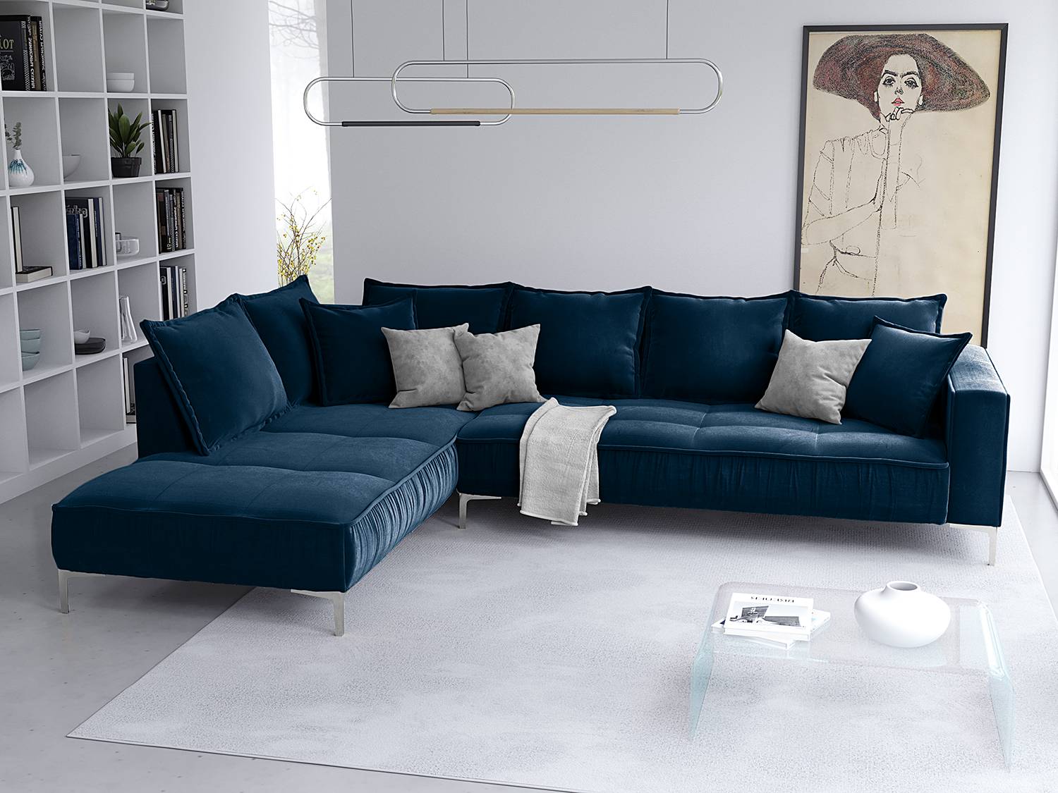 Ecksofa Sides mit Ottomane von Micadoni Home