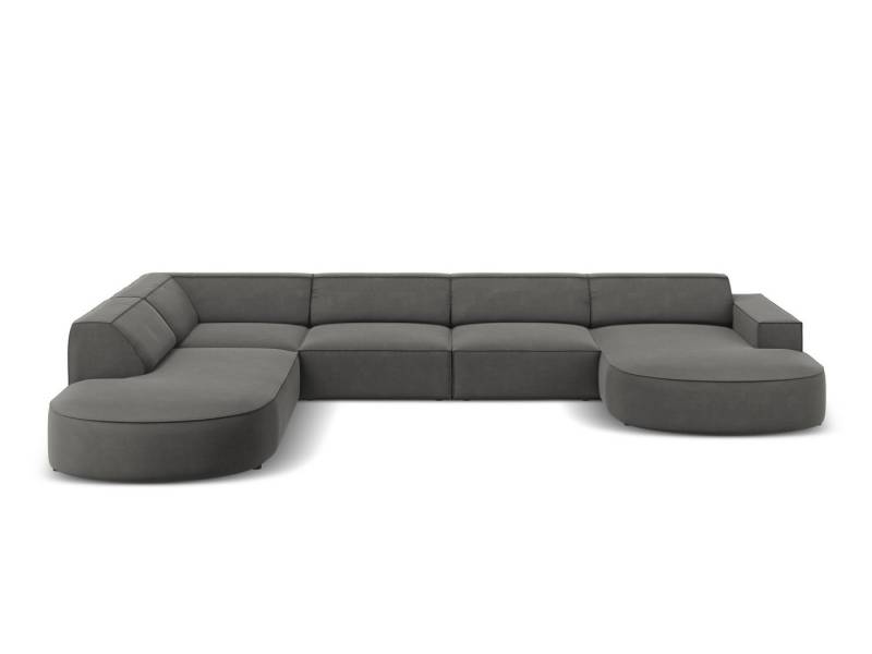 Micadoni Ecksofa Jodie, Panorama 7-Sitzer runde Recamiere von Micadoni