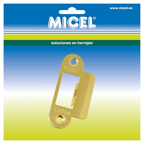 MICEL - 91672 Schlichtes Schloss für Verurteilung, 47 mm, Stahl, Messing-Finish, 70 x 34 x 9,8 mm von Micel