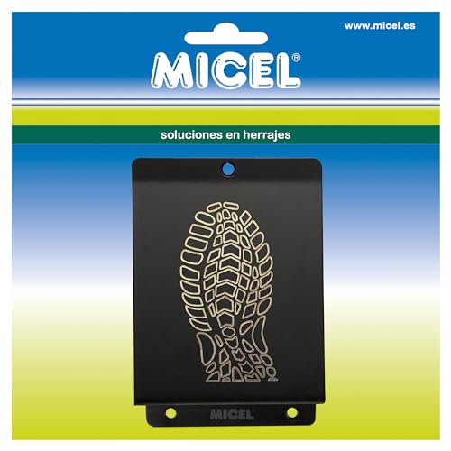 MICEL - 92492 - Türschwanzplatte für Türen und Gemeinschaftsräume, Edelstahl, schwarz lackiert, 148 x 98 x 1,5 mm von Micel