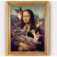 Personalisiertes Porträt, Ihre Tiere in Den Armen Der Mona Lisa, Katzenporträt, Hundeporträt, Leonardo Da Vinci, Fineart-Druck Oder Digitale Datei Personalisiertes Porträt, Ihre Tiere in Den Armen Der Mona Lisa, Katzenporträt, Hundeporträt, Leonardo Da Vinci, Fineart-Druck Oder Digitale Datei von MichaPortraits