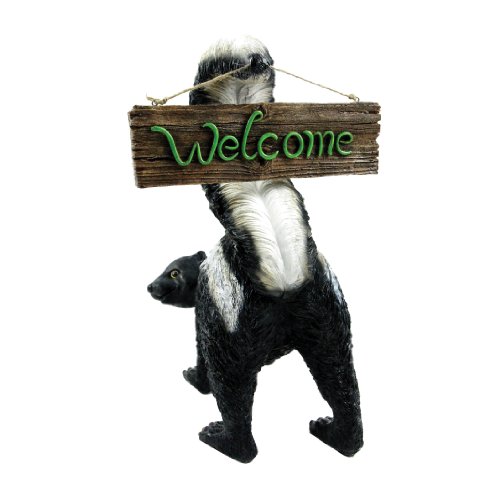 Michael Carr Designs Welcome from Stinky by Outdoor Skunk Figur für Garten, Terrasse und Rasen (80056) von Michael Carr Designs