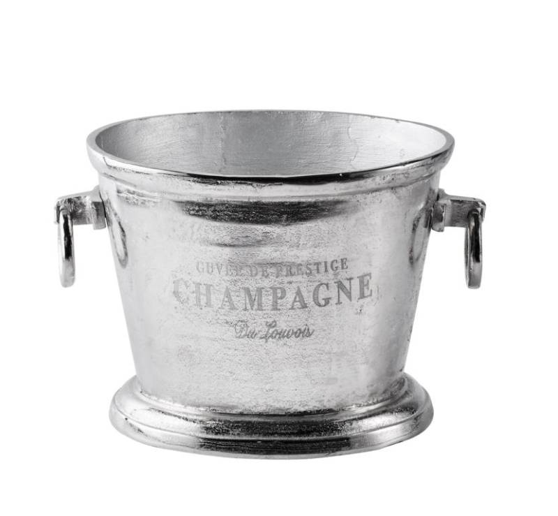 Champagnerkühler Aluminium Silber Oval XXL 38 cm von Michael Noll