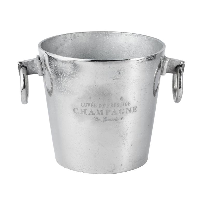 Champagnerkühler Aluminium Silber Rund L 32 cm von Michael Noll