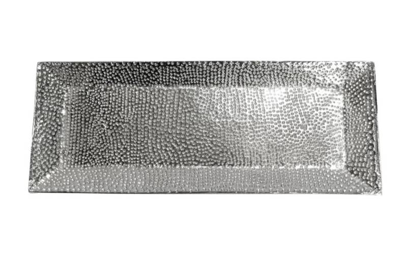 Schale Hammerschlag Silber 40 cm von Michael Noll
