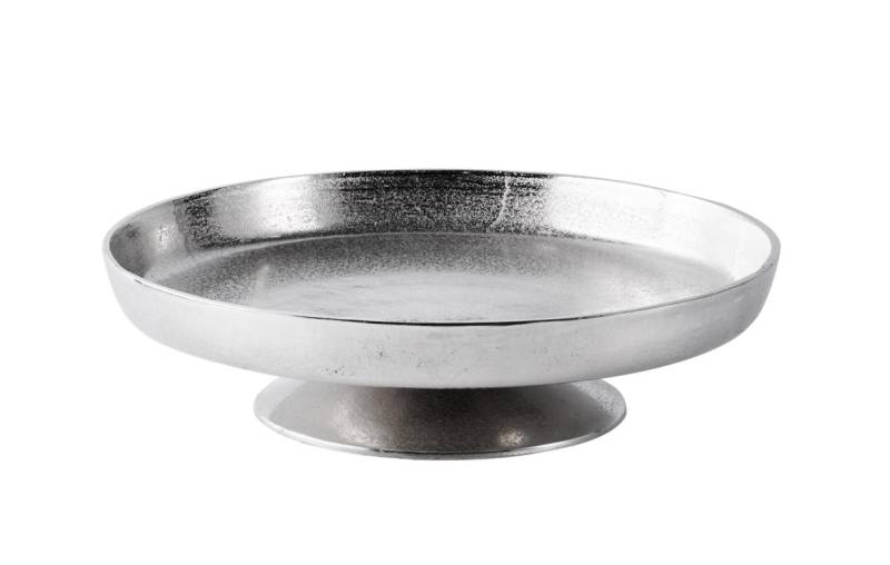 Schale Standfuß Metall Silber XXL 40 cm von Michael Noll