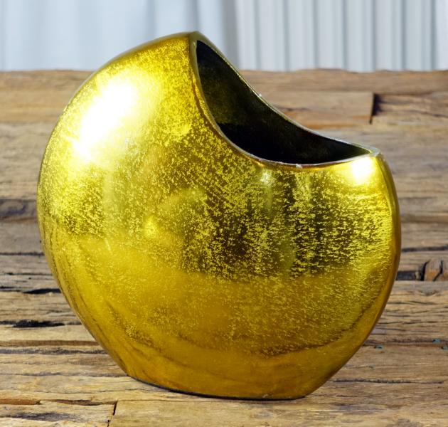 Vase Aluminium Gold H 21 cm von Michael Noll