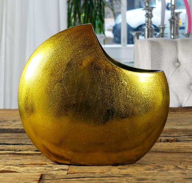 Vase Aluminium Gold H 28 cm von Michael Noll