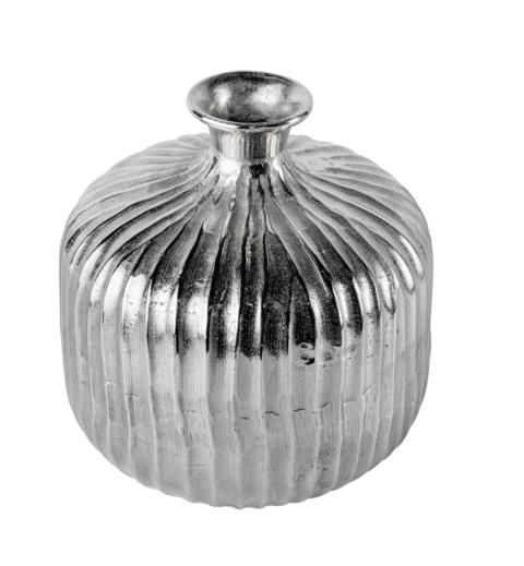 Vase Silber Metall Rund 27 cm von Michael Noll