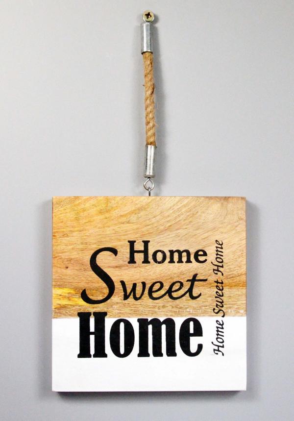 Wandbild Schild Home Sweet Home Holz von Michael Noll