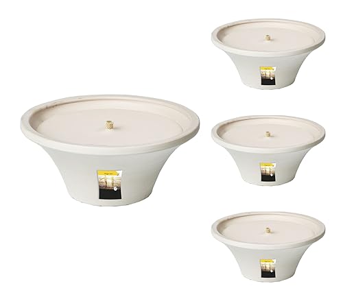 Flammschalen Ingwer & Citronella für draußen 4 Stück - Outdoor-Kerzen Terracotta - Für deinen Garten - Feuerschalen im 4er Set - weniger Stiche durch Mücken – 9h Brenndauer – 18x18x7,5 cm Flammschalen Ingwer & Citronella für draußen 4 Stück - Outdoor-Kerzen Terracotta - Für deinen Garten - Feuerschalen im 4er Set - weniger Stiche durch Mücken – 9h Brenndauer – 18x18x7,5 cm von MichaelNoll