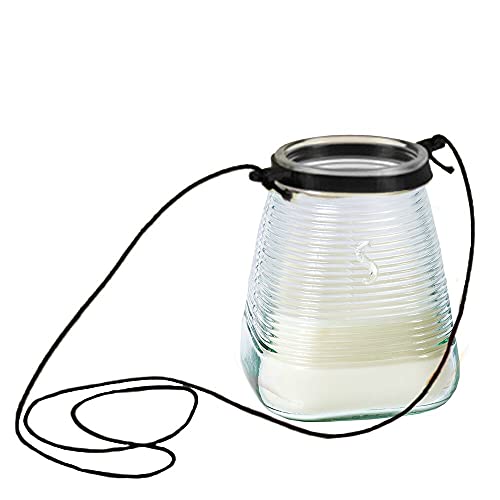 Kerzen für draußen 4 Stück - Outdoor-Duftkerze Ingwer Citronella zum Aufhängen - Perfekt für deinen Garten - im 4er Set - 45h Brenndauer - 9x9x9,8 cm von MichaelNoll