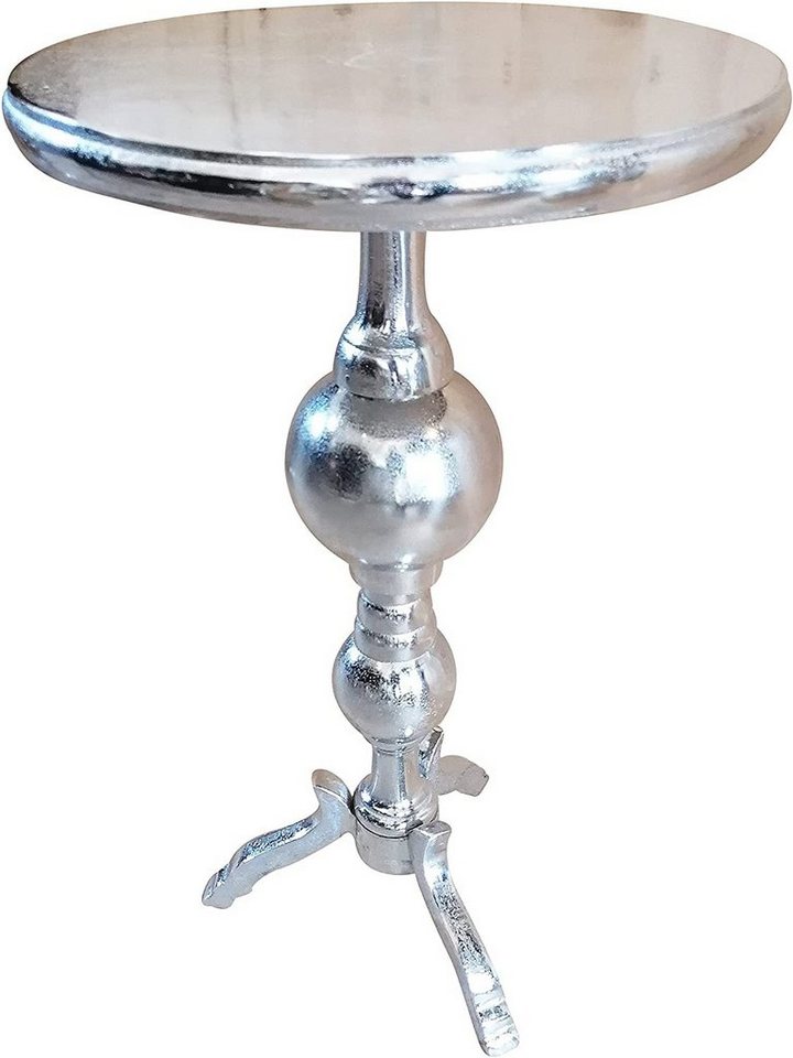 MichaelNoll Beistelltisch Couchtisch Modern, Wohnzimmertisch Sofatisch Beistelltisch Tisch aus Metall, Aluminium Rund Silber 66 cm von MichaelNoll