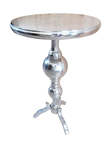 Couchtisch Modern, Wohnzimmertisch Sofatisch Beistelltisch Tisch aus Metall, Aluminium Rund Silber Luxus 66 cm von MichaelNoll