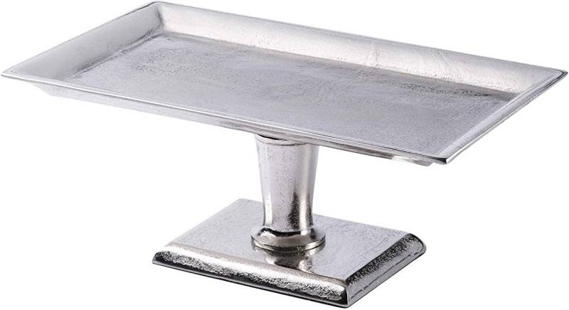 MichaelNoll Dekoetagere Etagere XL Schale Groß Metall Aluminium - Silber Deko Luxus - 40 cm von MichaelNoll
