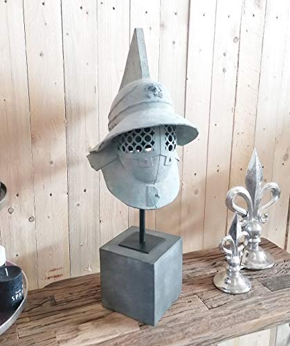 MichaelNoll Helm Gladiator Krieger Statue Dekofigur Polyresin - Moderne Deko Skulptur - XXL 35x29x74H cm von MichaelNoll