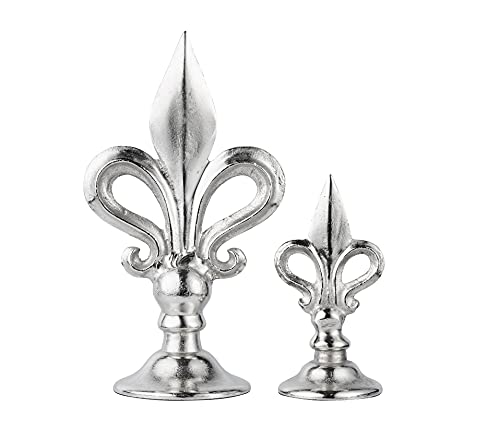 MichaelNoll Lilien Französische Lilie Aluminium, Silber Deko Modern, Wohnzimmer, XL Statue Luxus 2er Set 40 cm von MichaelNoll