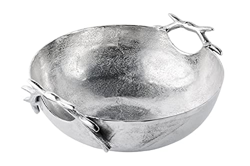 Schale Geweih Dekoteller Deko Aluminium Silber - Moderne Dekoschale aus Metall - Tischdeko Hochzeit, Weihnachten, Weihnachtsdeko - Dekoration für Wohnzimmer, Esszimmer oder Küche - XL 47 cm Schale Geweih Dekoteller Deko Aluminium Silber - Moderne Dekoschale aus Metall - Tischdeko Hochzeit, Weihnachten, Weihnachtsdeko - Dekoration für Wohnzimmer, Esszimmer oder Küche - XL 47 cm von MichaelNoll