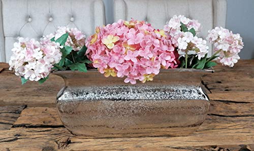 MichaelNoll Vase Blumenvase Gefäß Pokalvase Dekovase Aluminium Silber, Deko Modern aus Metall, Wohnzimmer und Küche 30 cm von MichaelNoll