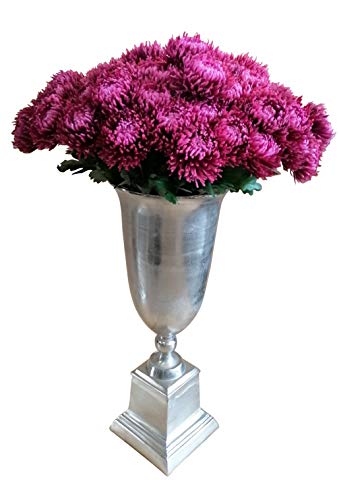 MichaelNoll Vase Blumenvase Gefäß Pokalvase Dekovase Aluminium Silber - Bodenvase Groß Modern aus Metall - XXL 97 cm von MichaelNoll