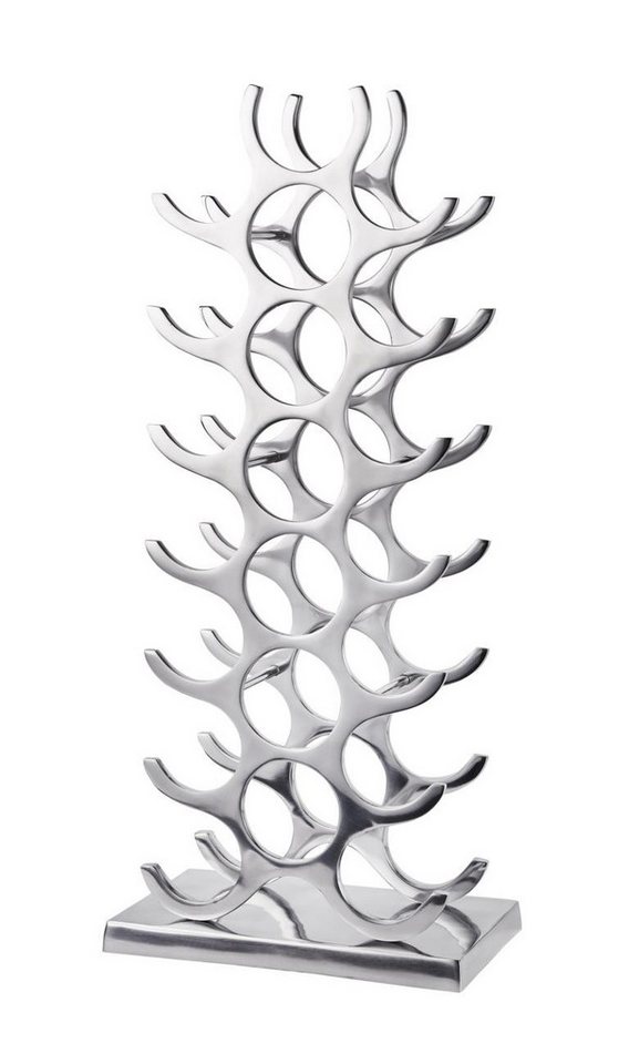 MichaelNoll Weinregal Weinregal Flaschenregal Alu Silber Weinständer Metall - 78 cm XL MichaelNoll Weinregal Weinregal Flaschenregal Alu Silber Weinständer Metall - 78 cm XL von MichaelNoll