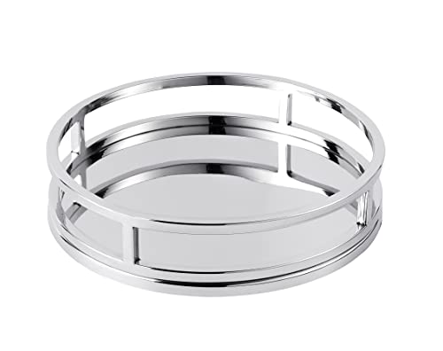 Tablett aus Edelstahl rund, Servierbrett Servierplatte Silber Tisch - Serviertablett mit Henkel aus Metall - Silbertablett - Deko Dekoration - Weihnachtsdeko für Wohnzimmer, Esszimmer, Küche - 30 cm Tablett aus Edelstahl rund, Servierbrett Servierplatte Silber Tisch - Serviertablett mit Henkel aus Metall - Silbertablett - Deko Dekoration - Weihnachtsdeko für Wohnzimmer, Esszimmer, Küche - 30 cm von MichaelNoll