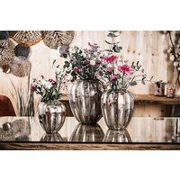 Vase Blumenvase Gefäß Pokalvase Dekovase Aluminium Silber, Deko Modern Aus Metall, Wohnzimmer Und Küche, 17 cm/23 28 von MichaelNollDE