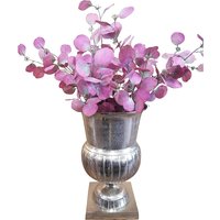 Vase Blumenvase Gefäß Pokalvase Dekovase Aus Metall, Groß Aluminium Silber 46 cm von MichaelNollDE