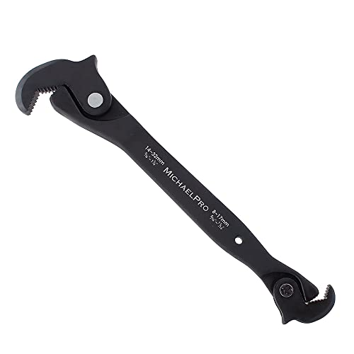 MichaelPro Dual Action Auto Size Adjusting Wrench, Self-Adjusting Quick Wrench, Multi-Size Spring Wrench, Auto Size Rapid Wrench, 5/16” to 1-1/4" - MP001206, Black von MichaelPro