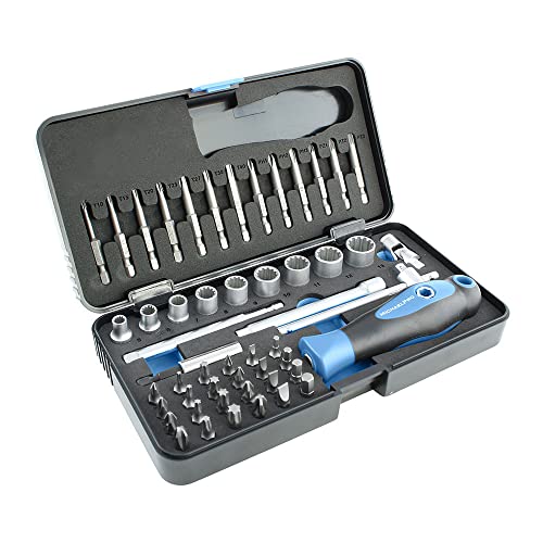 MichaelPro MP012004BL 52 Piece Replaceable Screwdriver Bit and Socket Set with Handle, S2 Steel Bits, Easy Carry-On Luggage von MichaelPro