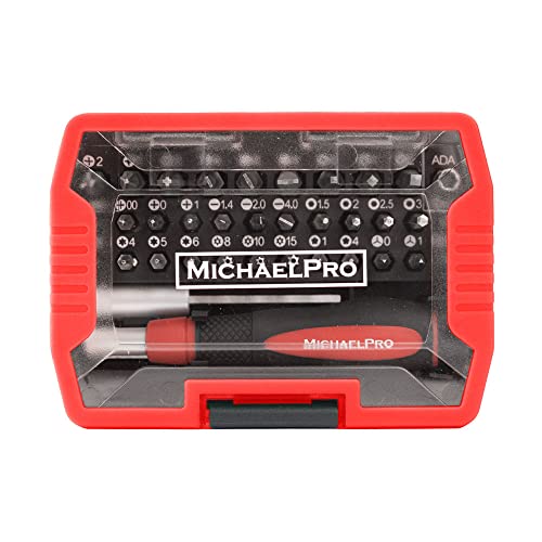MichaelPro MP012008RD 37 Piece Security Bit Set, Professional Quality Magnetic Security Bit with Bit Handle and S2 Steel Bits for Home Electronics, Vehicles, Military, Aerospace MichaelPro MP012008RD 37 Piece Security Bit Set, Professional Quality Magnetic Security Bit with Bit Handle and S2 Steel Bits for Home Electronics, Vehicles, Military, Aerospace von MichaelPro