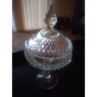 Verzierte Kristall Geschnitten Glas Süßigkeiten Schale. Zirka. 1930 von Michaeljamesthings