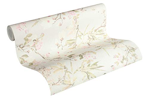 Michalsky Living Vliestapete Dream Again Tapete floral 10,05 m x 0,53 m creme grün rosa Made in Germany 364981 36498-1 von A.S. Création
