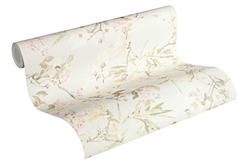 Michalsky Living Vliestapete Dream Again Tapete floral 10,05 m x 0,53 m creme grün rosa Made in Germany 364981 36498-1 von Michalsky Living